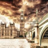 Лондон в сепии с мостом
