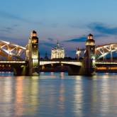 Большой Охтинский мост в Санкт Петербурге