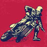 Мотоциклист скелет