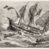 Картина крушение корабля в море