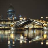 Развод мостов в Питере Дворцовый 3д