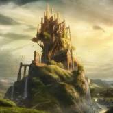 Замок в сказке на горе рисунок