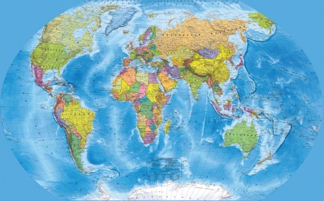 Фотообои Карта мира на русском языке на стену - купить в СПб недорого от390 руб. Флизелиновые и виниловые. На заказ без предоплаты