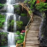 Лестница и водопад